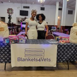 On June 18, 2022, Blankets4Vets participated in a Veterans Resource Day at VFW Post 9619 in Suitland, MD. The Blankets4Vets team was delighted to meet with Veterans and provide weighted blankets as well as mental health kits.